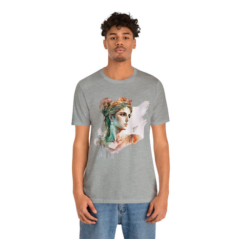 Greecian Goddess in Watercolor - Short Sleeve Tee